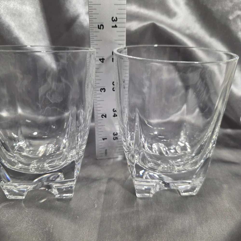Double Old Fashioned Tuscany Classics by Lenox Set 2 Four Footed Whisky Glasses